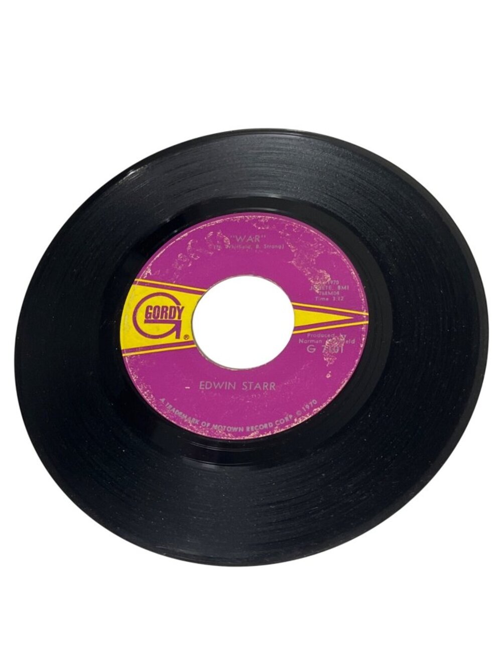 Edwin Starr "War" / "He Who Picks A Rose" 1970 Gordy G7101 7" Vinyl 45 RPM Recor